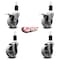 Service Caster 4'' Semi Steel Swivel 1-1/2'' Expanding Stem Caster Set 2 Total Lock Brakes, 4PK SCC-EXTTL20S415-SSR-2-S-2-112 - alternate 5